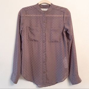 Abercrombie & Fitch Swiss Dot Shimmer Blouse XS